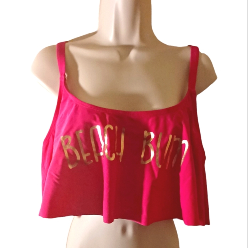 JOE BOXER HOT PINK BIKINI TOP  NWOT SIZE LARGE BARBIECORE